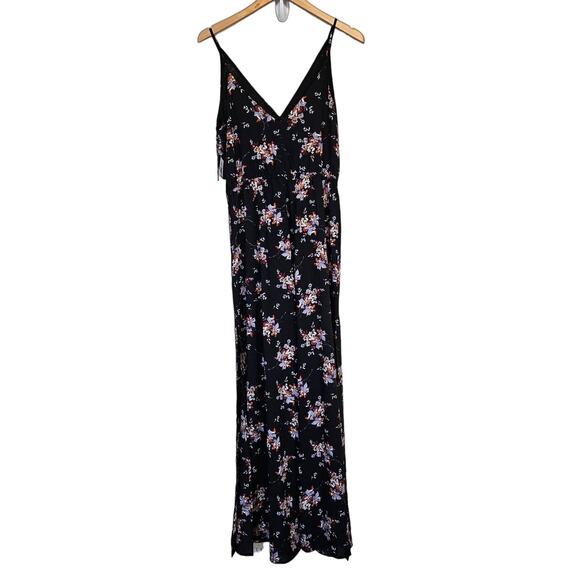 1. State Black Floral Wide Leg Jumpsuit Women's Small Dark Romantic - Picture 3 of 10